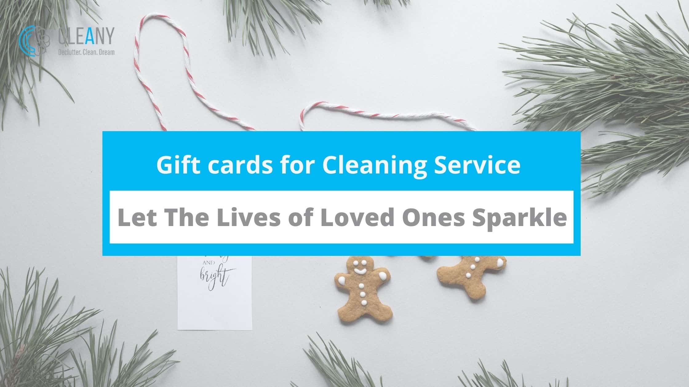 Gift cards for cleaning service